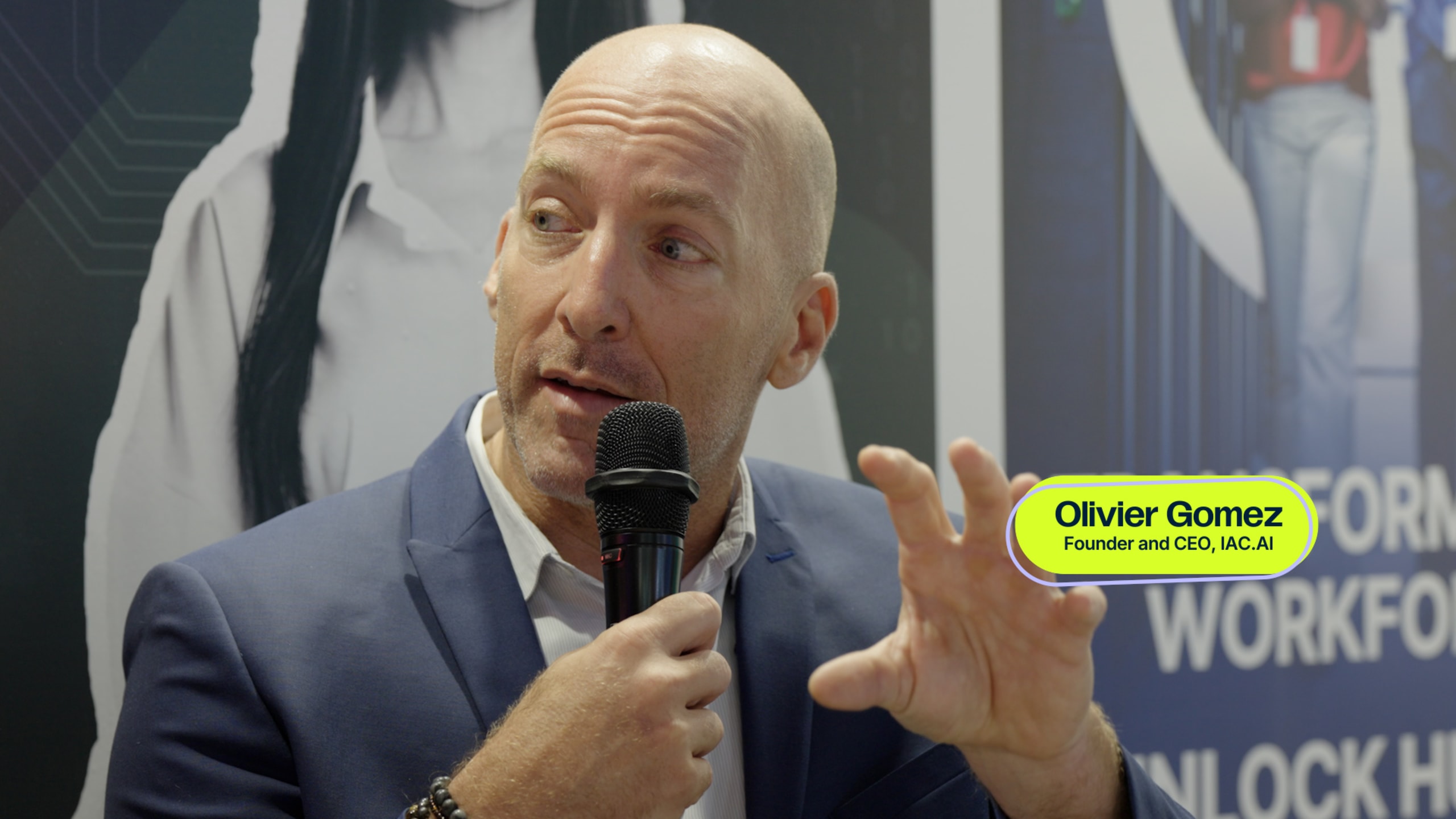 Speaker Text label: "Olivier Gomez, Founder and CEO, MACAI."